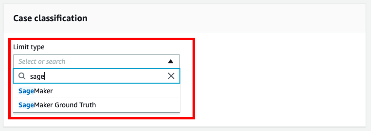 Case classification section that takes the Limit type 